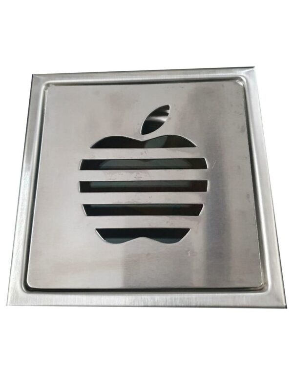 Heavy-Duty Square Floor Strainer | Polished Apple-Pattern Drainage Grate