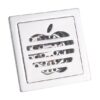 Heavy-Duty Square Floor Strainer | Polished Apple-Pattern Drainage Grate