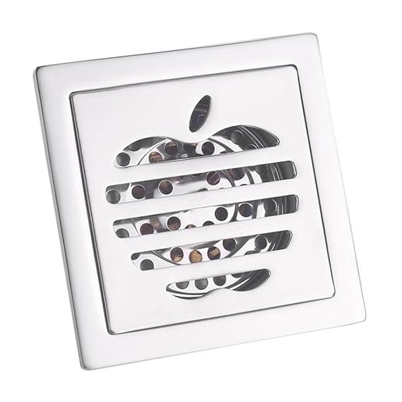 Heavy-Duty Square Floor Strainer | Polished Apple-Pattern Drainage Grate
