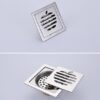 Heavy-Duty Square Floor Strainer | Polished Apple-Pattern Drainage Grate