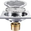 Heavy-Duty Square Floor Strainer | Polished Apple-Pattern Drainage Grate
