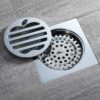 Heavy-Duty Square Floor Strainer | Polished Apple-Pattern Drainage Grate