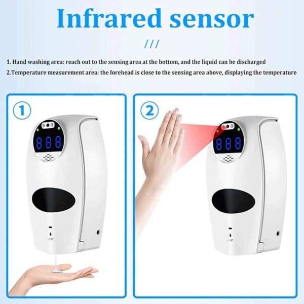 N256 – Dual Use Automatic Soap Dispensers and Temperature Sensor – 800ml (7) 500ml Dual Use Automatic Soap Dispenser and Temperature Sensor | Touchless Health Shield
