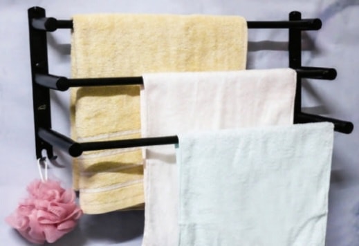 Triple Towel Bar | Matte Black Multi-Tier Bath Rail