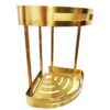 N291 – High Density Double Corner Shelf – Champagne Gold 7 Double Champagne Gold Corner Shelf | 2-Tier High-Density Aluminum Shower Organizer