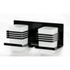 Premium SS304 Double Tumbler & Toothbrush Holder | Dual-Glass Matte Black Organizer