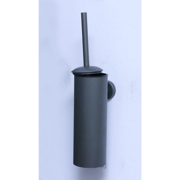 Premium Concealed Toilet Brush & Holder | Gun Grey Minimalist Wall-Mounted Set