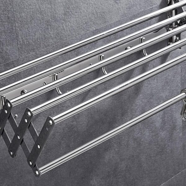 N315 – Premium Adjustable 5 Tier Towel Rack ( SS304 ) – Mirror 11 Premium Adjustable 5 Tier Towel Rack | SS304 Mirror Finish Retractable Dryer