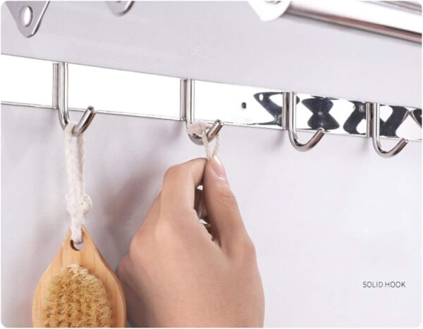 N315 – Premium Adjustable 5 Tier Towel Rack ( SS304 ) – Mirror 3 Premium Adjustable 5 Tier Towel Rack | SS304 Mirror Finish Retractable Dryer