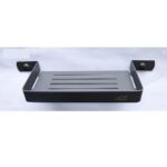 Gun-Grey Rectangle Shelf | 20 x 10 cm Designer Wall-Mounted Organizer