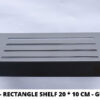 Gun-Grey Rectangle Shelf | 20 x 10 cm Designer Wall-Mounted Organizer