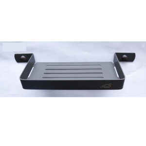 Gun-Grey Rectangle Shelf | 20 x 10 cm Designer Wall-Mounted Organizer