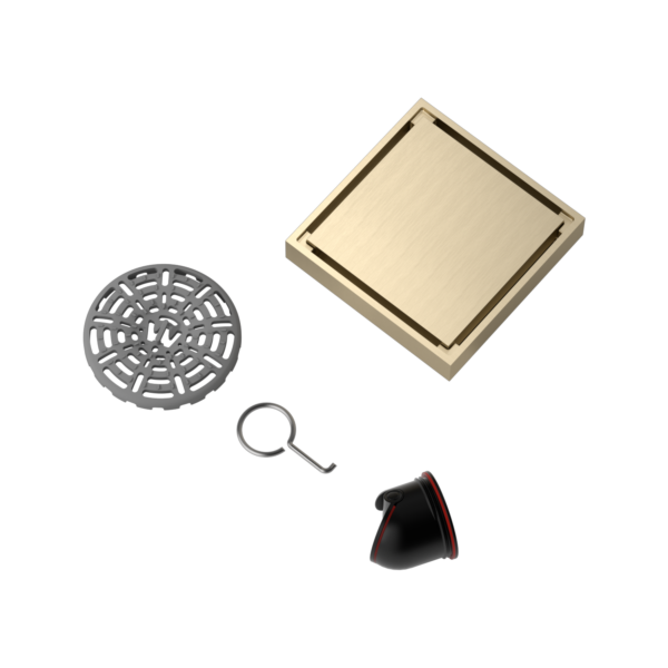 Antique Brass Concealed Floor Drain | Non-Return Valve Tile-Insert Strainer