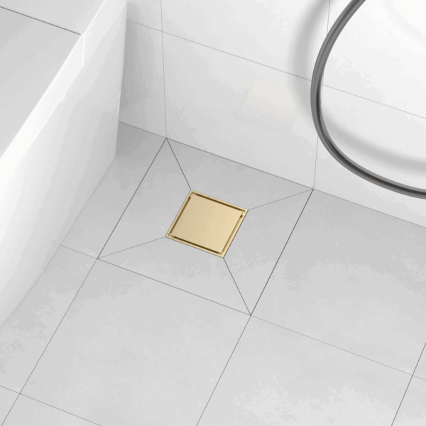 Antique Brass Concealed Floor Drain | Non-Return Valve Tile-Insert Strainer