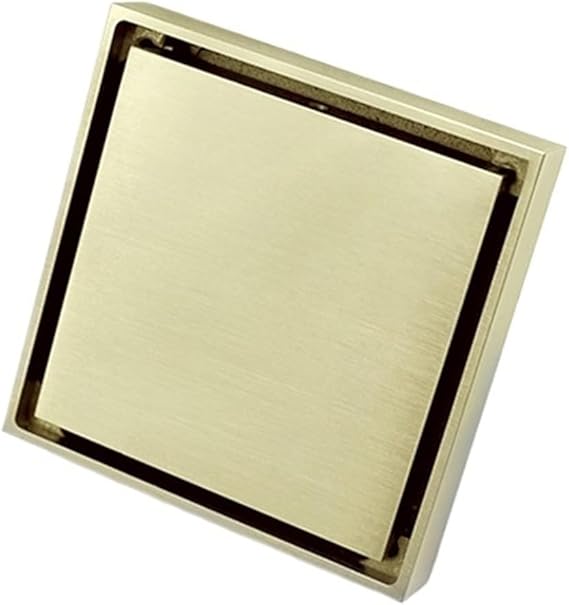 Antique Brass Concealed Floor Drain | Non-Return Valve Tile-Insert Strainer