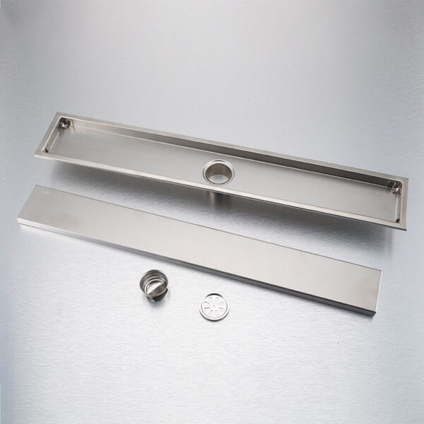 50cm Linear Shower Drain | Polished Mirror Finish Tile-Insert Drainage System