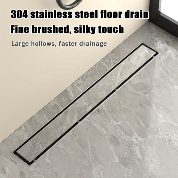 50cm Linear Shower Drain | Polished Mirror Finish Tile-Insert Drainage System
