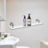 N333M – Glass shelf- 40CM – Mirror 4 Mirror Finish Glass Shelf | 40 cm Tempered Glass Wall-Mounted Organizer