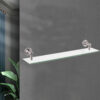 N333M – Glass shelf- 40CM – Mirror 5 Mirror Finish Glass Shelf | 40 cm Tempered Glass Wall-Mounted Organizer