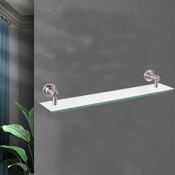 N333M – Glass shelf- 40CM – Mirror 5 Mirror Finish Glass Shelf | 40 cm Tempered Glass Wall-Mounted Organizer