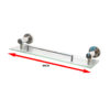 N333M – Glass shelf- 40CM – Mirror Mirror Finish Glass Shelf | 40 cm Tempered Glass Wall-Mounted Organizer