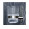 N337 – Single Tumbler Holder ( 3m or Screw Option ) – Mirror Mirror Finish Single Tumbler Holder | Contemporary Fluted Glass Vanity Caddy