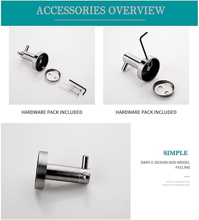 N339 – Rob Hook ( 3m or Screw Option ) 2 Modern Robe Hook | Professional Stainless Steel Wall-Mounted Hanger