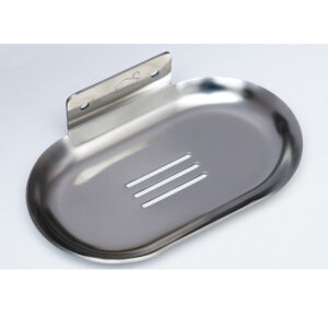 Oval Heavy-Duty Stainless Steel Soap Holder | Professional Mirror Finish
