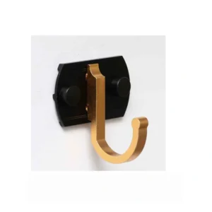 N347BCG – Single Hook – High Density Black Champagne Aluminum Black & Champagne Single Robe Hook | High-Density Aluminum Wall-Mounted Hook
