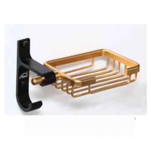 N350BCG – Soap Holder – High Density Black Champagne Aluminum Black & Champagne Towel Ring | High-Density Aluminum Wall-Mounted Hand Towel Holder