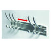 Movable 5 Hooks Rail | Silver Aluminium Adjustable Multi-Purpose Hanger