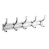 Movable 5 Hooks Rail | Silver Aluminium Adjustable Multi-Purpose Hanger