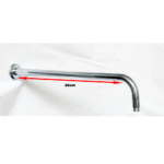 50cm Wall-Mounted Shower Arm | Polished Mirror Finish Extension