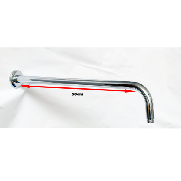 SA005 – Shower arm- (50cm) Mirror 50cm Wall-Mounted Shower Arm | Polished Mirror Finish Extension
