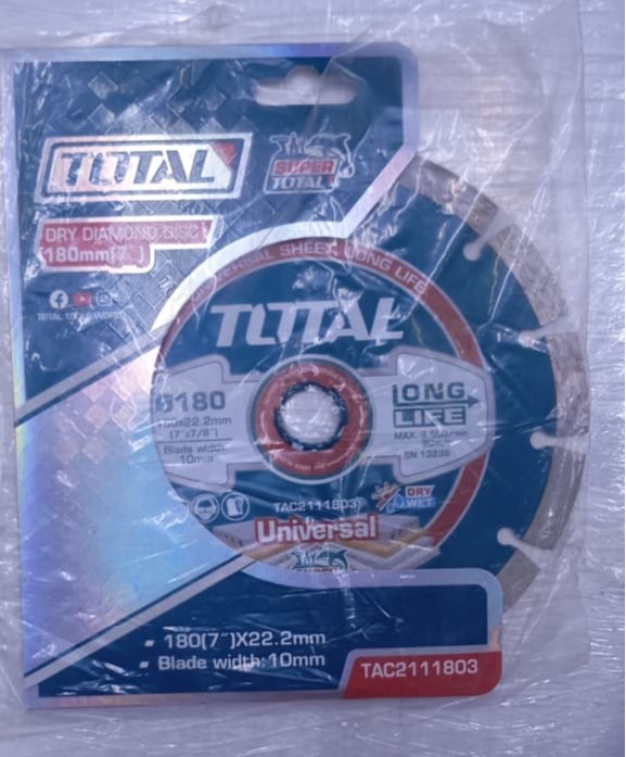 7" 180mm Segmented Granite Diamond Cutting Disc | Professional Dry & Wet Stone Saw Blade