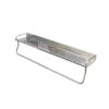 BY 150 Single Rectangle Shelf | 40 cm Stainless Steel Organizer with Towel Bar