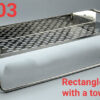 BY 150 Single Rectangle Shelf | 40 cm Stainless Steel Organizer with Towel Bar
