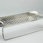 N003 ( BY 150 Single Rectangle Shelf 40 cm with Towel Bar ) 4 BY 150 Single Rectangle Shelf | 40 cm Stainless Steel Organizer with Towel Bar