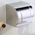 Box Tissue Holder | Mirror Finish Stainless Steel Enclosed Toilet Paper Dispenser
