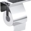 Tissue Holder | K23A Mirror Finish Wall-Mounted Paper Dispenser with Integrated Utility Shelf