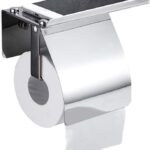Tissue Holder | K23A Mirror Finish Wall-Mounted Paper Dispenser with Integrated Utility Shelf