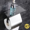 Tissue Holder | K23A Mirror Finish Wall-Mounted Paper Dispenser with Integrated Utility Shelf