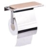 Tissue Holder | K23A Mirror Finish Wall-Mounted Paper Dispenser with Integrated Utility Shelf