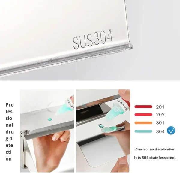 Tissue Holder | K23A Mirror Finish Wall-Mounted Paper Dispenser with Integrated Utility Shelf