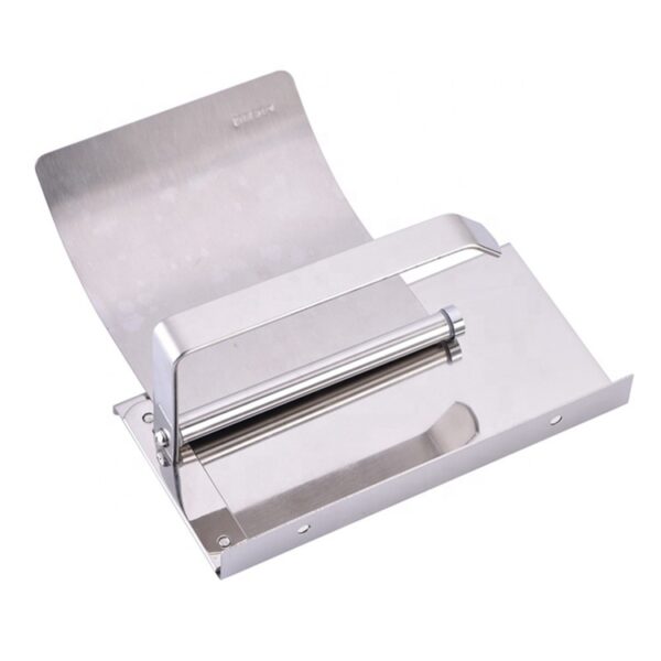 Tissue Holder | K23A Mirror Finish Wall-Mounted Paper Dispenser with Integrated Utility Shelf