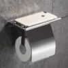 Tissue Holder | K23A Mirror Finish Wall-Mounted Paper Dispenser with Integrated Utility Shelf