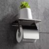 Tissue Holder | K23A Mirror Finish Wall-Mounted Paper Dispenser with Integrated Utility Shelf
