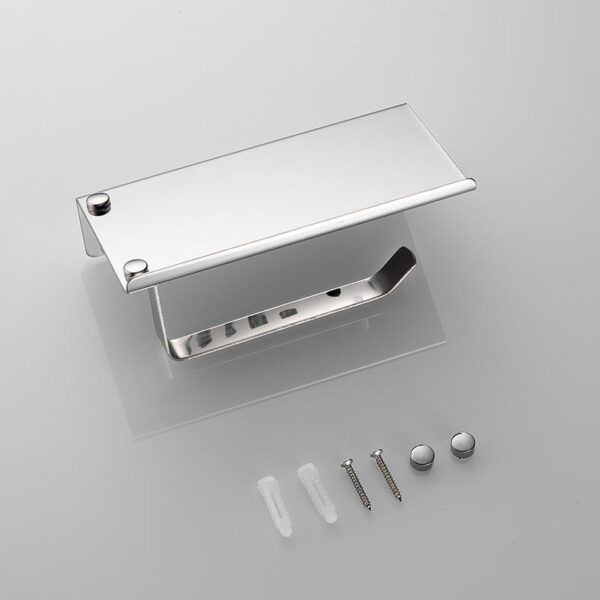 Tissue Holder | K23A Mirror Finish Paper Holder with Integrated Phone & Soap Stand