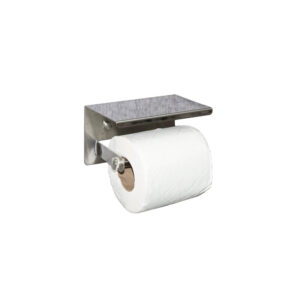 Tissue Holder | Mirror Finish SS304 Stainless Steel Paper Holder with Integrated Utility Shelf