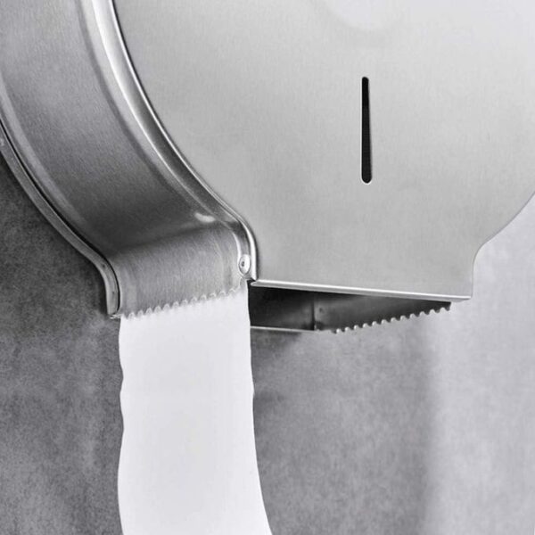 Commercial Tissue Dispenser | Matte Finish Stainless Steel Jumbo Roll Dispenser with Security Lock